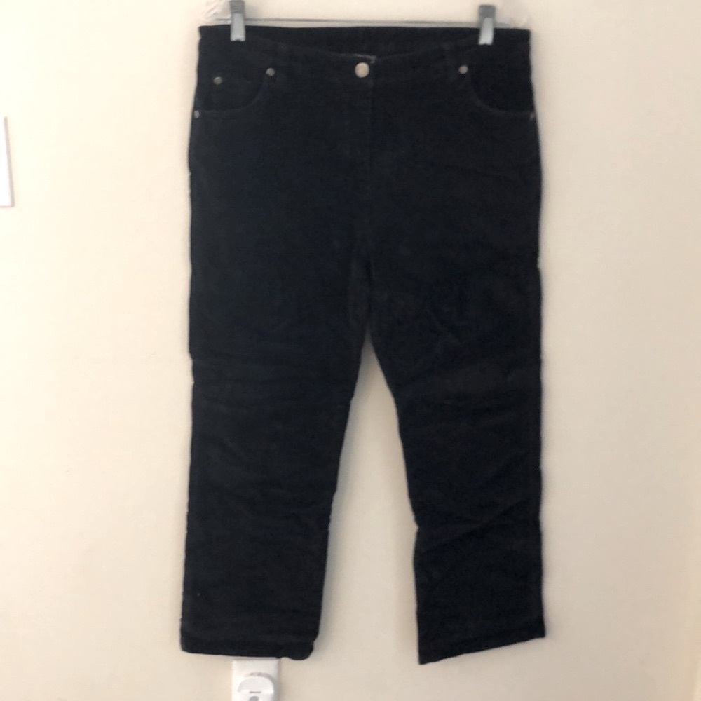 Woolrich Black corduroy preppy straight leg pants front back pockets size XL